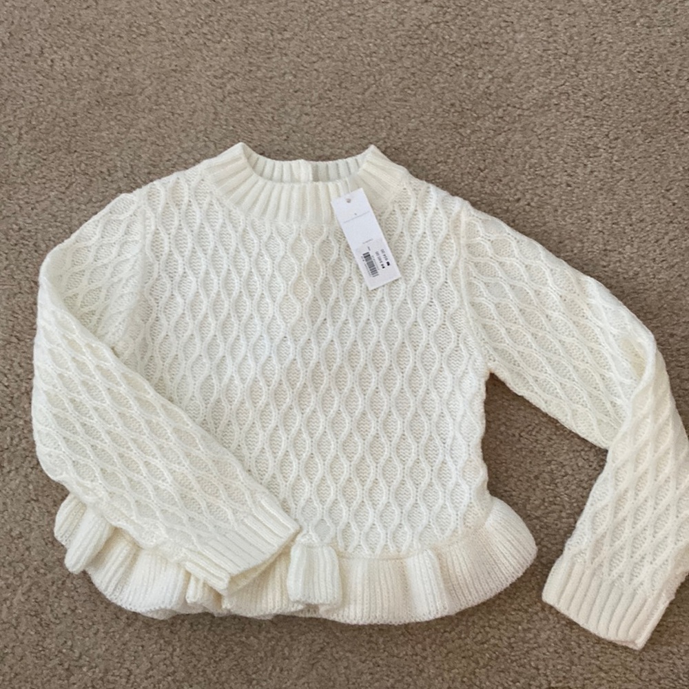 Janie & Jack creme sweater sz 6